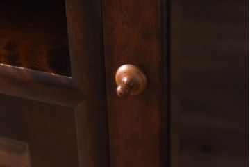 中古　松本民芸家具　モダンな雰囲気の90型茶タンス(サイドボード、戸棚)(定価約35万6千円)