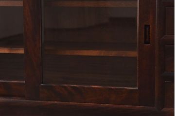 中古　松本民芸家具　モダンな雰囲気の90型茶タンス(サイドボード、戸棚)(定価約35万6千円)