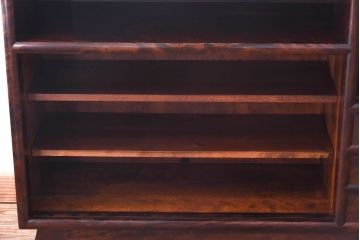 中古　松本民芸家具　モダンな雰囲気の90型茶タンス(サイドボード、戸棚)(定価約35万6千円)