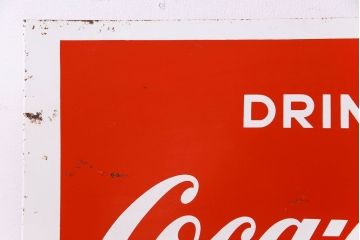 アンティーク雑貨　昭和レトロ　コカ・コーラ(コカコーラ、COCA・COLA)　アンティーク看板(鉄看板・企業看板)