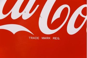 アンティーク雑貨　昭和レトロ　コカ・コーラ(コカコーラ、COCA・COLA)　アンティーク看板(鉄看板・企業看板)