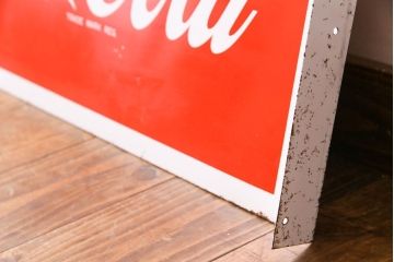 アンティーク雑貨　昭和レトロ　コカ・コーラ(コカコーラ、COCA・COLA)　アンティーク看板(鉄看板・企業看板)