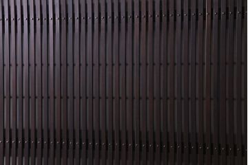 和製アンティーク　板ガラス裏障子留め　細身の桟が美しいオリジナル花ガラス入り格子戸(ガラス帯戸、引き戸、建具)2枚組