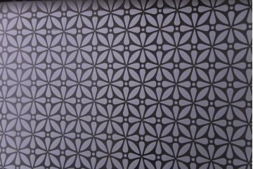 和製アンティーク　板ガラス裏障子留め　凝った作りの腰板が魅力の花ガラス入り格子戸(ガラス帯戸、仕切り戸、引き戸、建具)4枚組