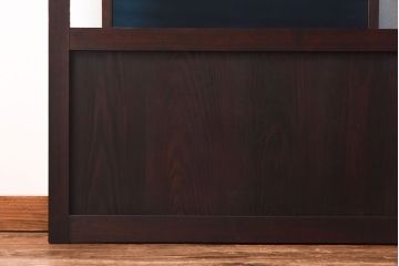 ラフジュ工房オリジナル　深い色味のガラスがレトロな雰囲気を漂わせる引き戸(ガラス戸、建具)2枚セット