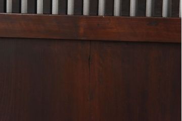 和製アンティーク　杉材　武骨な雰囲気の漂う格子帯戸(板戸、格子戸、引き戸、建具)4枚組