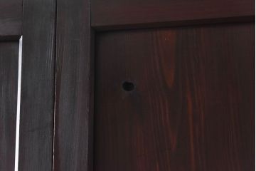 和製アンティーク　杉材　武骨な雰囲気の漂う格子帯戸(板戸、格子戸、引き戸、建具)3枚組