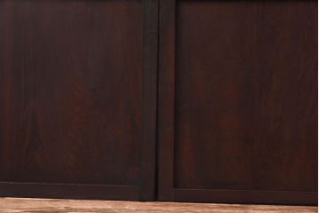 和製アンティーク　杉材　武骨な雰囲気の漂う格子帯戸(板戸、格子戸、引き戸、建具)3枚組