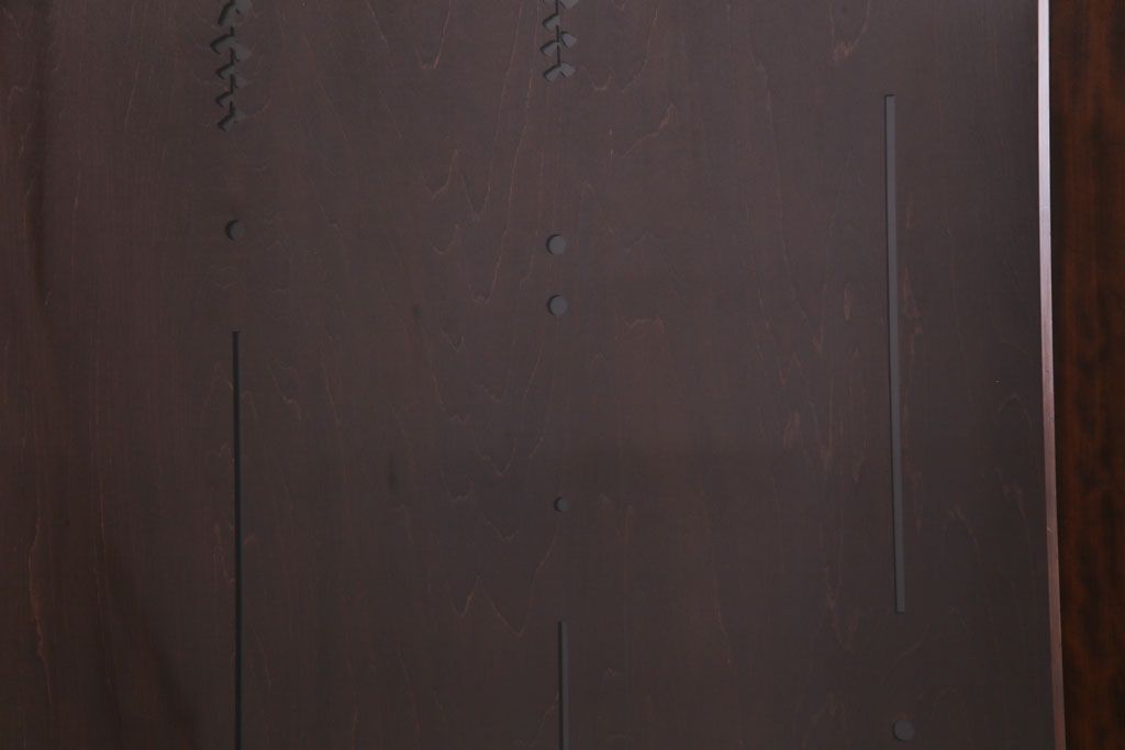 ラフジュ工房オリジナル　小粋な和の風情を感じる透かし彫りのガラス入り板戸(仕切り戸、引き戸、建具)4枚組