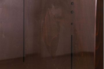 ラフジュ工房オリジナル　小粋な和の風情を感じる透かし彫りのガラス入り板戸(仕切り戸、引き戸、建具)4枚組