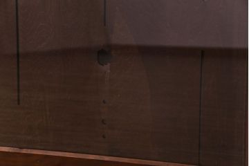 ラフジュ工房オリジナル　小粋な和の風情を感じる透かし彫りのガラス入り板戸(仕切り戸、引き戸、建具)4枚組