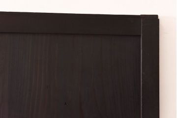 和製アンティーク　杉材　濃い色味のモダンな格子帯戸(引き戸、建具)4枚セット