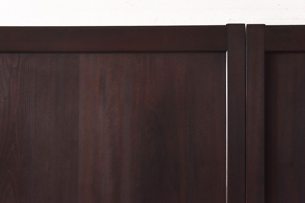 【商談品】和製アンティーク　特注品　楠材でできた珍しい帯戸(板戸、引き戸、建具)3枚セット