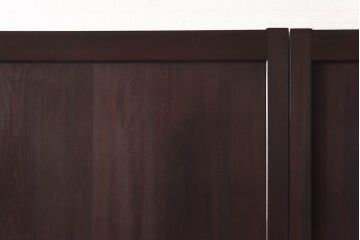 【商談品】和製アンティーク　特注品　楠材でできた珍しい帯戸(板戸、引き戸、建具)3枚セット