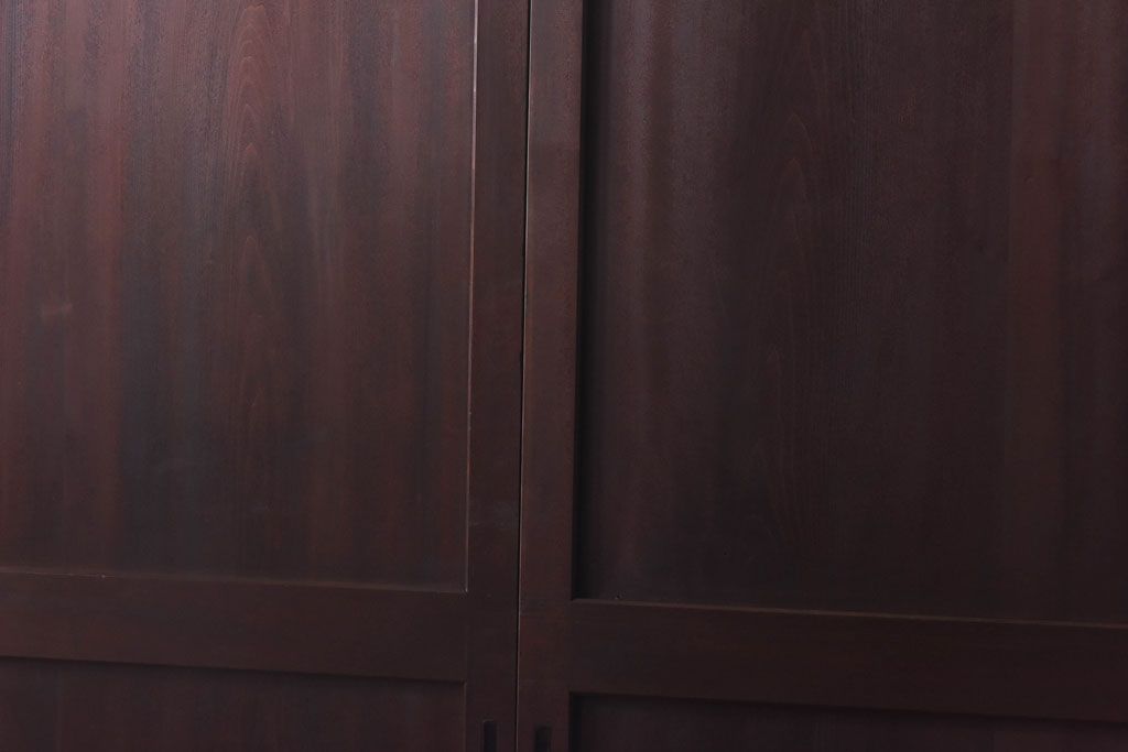 【商談品】和製アンティーク　特注品　楠材でできた珍しい帯戸(板戸、引き戸、建具)3枚セット