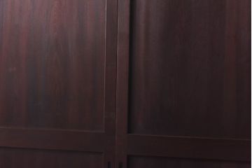 【商談品】和製アンティーク　特注品　楠材でできた珍しい帯戸(板戸、引き戸、建具)3枚セット