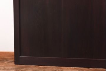 【商談品】和製アンティーク　特注品　楠材でできた珍しい帯戸(板戸、引き戸、建具)3枚セット