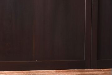 【商談品】和製アンティーク　特注品　楠材でできた珍しい帯戸(板戸、引き戸、建具)3枚セット