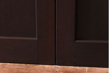 【商談品】和製アンティーク　特注品　楠材でできた珍しい帯戸(板戸、引き戸、建具)3枚セット