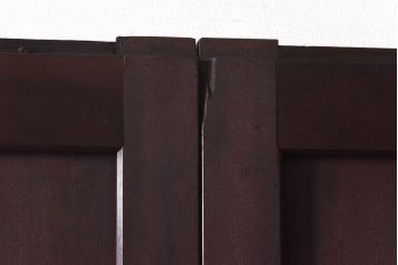 【商談品】和製アンティーク　特注品　楠材でできた珍しい帯戸(板戸、引き戸、建具)3枚セット