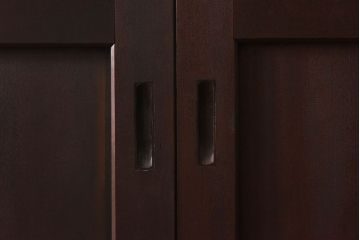 【商談品】和製アンティーク　特注品　楠材でできた珍しい帯戸(板戸、引き戸、建具)3枚セット