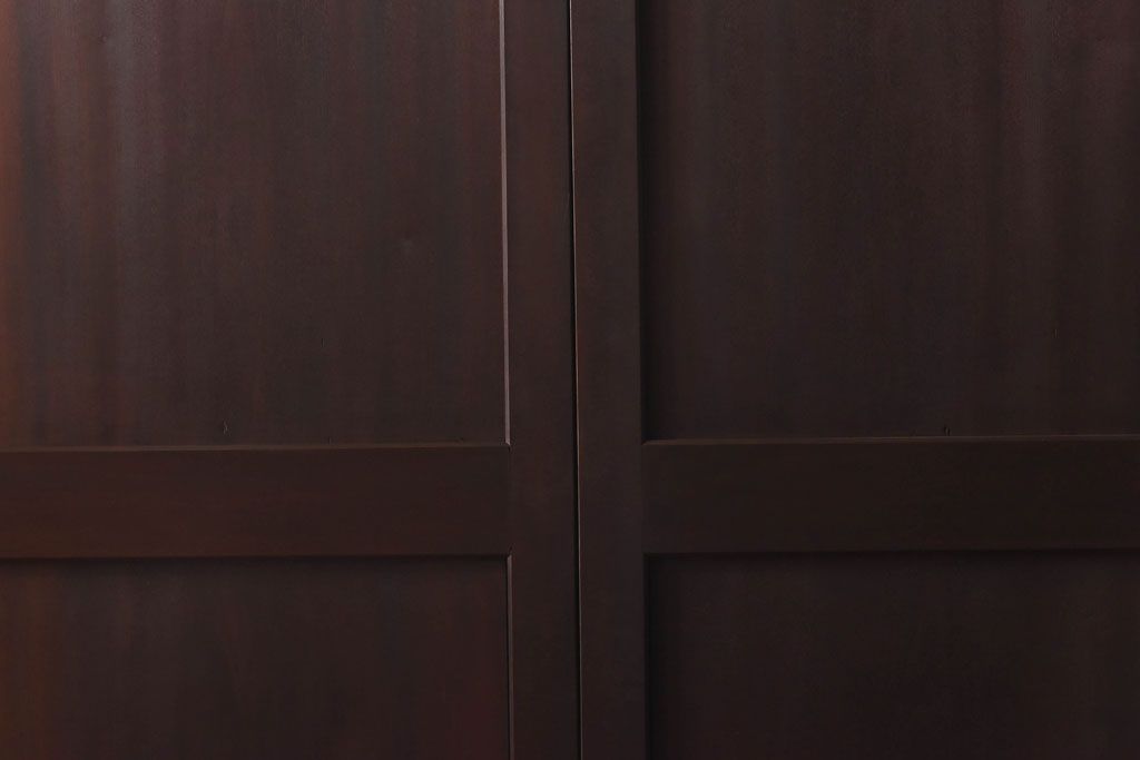 【商談品】和製アンティーク　特注品　楠材でできた珍しい帯戸(板戸、引き戸、建具)3枚セット