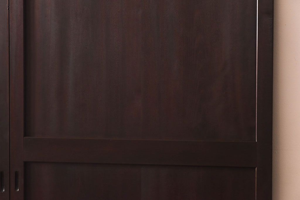 【商談品】和製アンティーク　特注品　楠材でできた珍しい帯戸(板戸、引き戸、建具)3枚セット