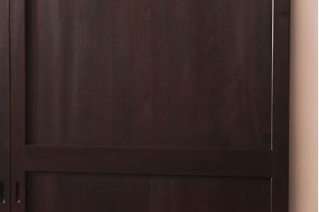 【商談品】和製アンティーク　特注品　楠材でできた珍しい帯戸(板戸、引き戸、建具)3枚セット