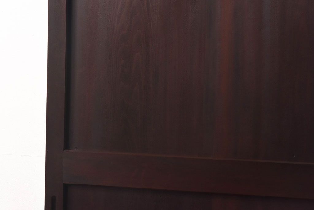 【商談品】和製アンティーク　特注品　楠材でできた珍しい帯戸(板戸、引き戸、建具)3枚セット