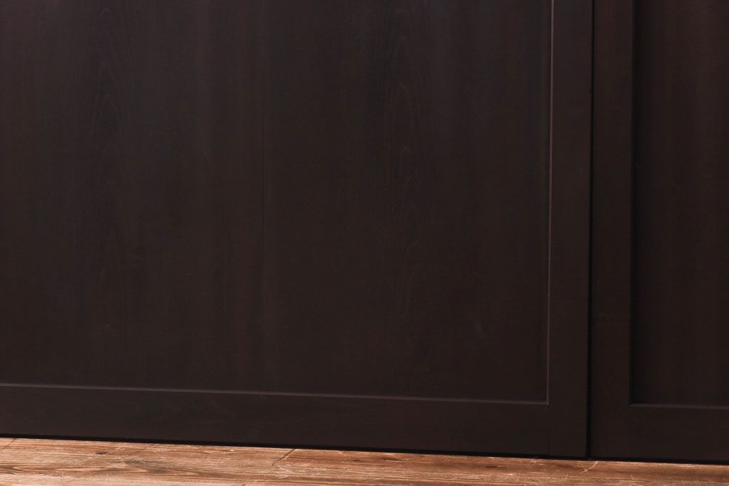 【商談品】和製アンティーク　特注品　楠材でできた珍しい帯戸(板戸、引き戸、建具)3枚セット