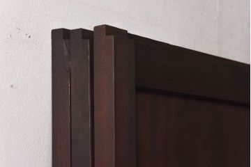 【商談品】和製アンティーク　特注品　楠材でできた珍しい帯戸(板戸、引き戸、建具)3枚セット