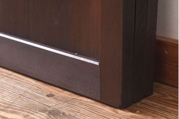 【商談品】和製アンティーク　特注品　楠材でできた珍しい帯戸(板戸、引き戸、建具)3枚セット