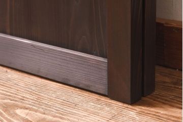 ラフジュ工房オリジナル　緑の色ガラスがレトロな雰囲気を漂わせる引き戸(ガラス戸、建具)2枚セット