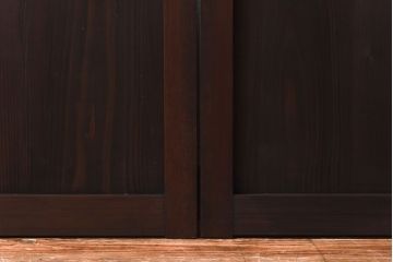 ラフジュ工房オリジナル　色ガラスがポイントになったレトロな引き戸(建具、ガラス戸)2枚セット(1)