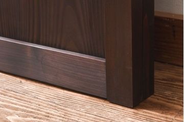 ラフジュ工房オリジナル　色ガラスがポイントになったレトロな引き戸(建具、ガラス戸)2枚セット(1)