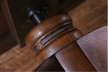 アンティーク家具　大正ロマン　ナラ材　クラシカルな雰囲気のドクターチェア(アームチェア、回転椅子)