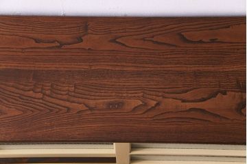 ラフジュ工房オリジナル　花模様ガラス入り　レトロな雰囲気が可愛らしいリメイクローボード(収納棚、リビングボード)