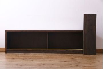 ラフジュ工房オリジナル　組子モチーフガラス　レトロな雰囲気漂うリメイクローボード(収納棚、リビングボード)