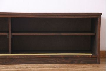 ラフジュ工房オリジナル　組子モチーフガラス　レトロな雰囲気漂うリメイクローボード(収納棚、リビングボード)