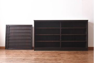 ラフジュ工房オリジナル　古い建具を利用したリメイク戸棚(収納棚、サイドボード)(2)