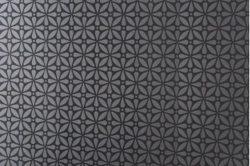 アンティーク家具　和製アンティーク　前面ケヤキ材　花ガラスがおしゃれな重ね収納棚(食器棚、飾り棚)