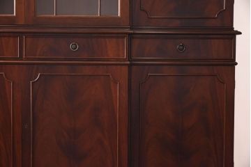 ヴィンテージ家具　イギリスビンテージ　マホガニー材　気品漂う佇まいが魅力の重ね収納棚(キャビネット、戸棚、収納棚)