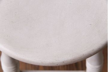 アンティーク雑貨　イギリスアンティーク　ナチュラルテイストにぴったりなペイントスツール(花台)(1)