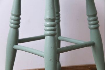 アンティーク家具　イギリスアンティーク　ナチュラルテイストにぴったりなペイントスツール(花台)(2)