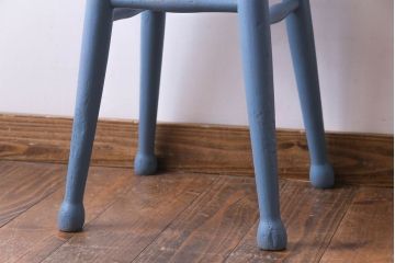 アンティーク雑貨　イギリスアンティーク　フレンチシャビーにぴったりなペイントスツール(花台)