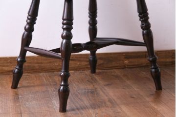 中古美品　松本民芸家具　クラシカルな安川式スピンドルチェア(ダイニングチェア、椅子)(定価約9万7千円)(2)