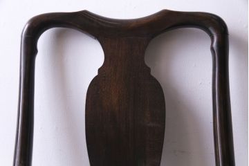 アンティーク家具　イギリスアンティーク　ウォールナット材　上品で優雅なフォルムが魅力的なチェア(椅子、ダイニングチェア、ワークチェア)