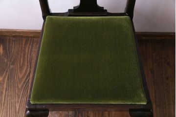 アンティーク家具　イギリスアンティーク　ウォールナット材　上品で優雅なフォルムが魅力的なチェア(椅子、ダイニングチェア、ワークチェア)