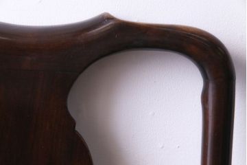 アンティーク家具　イギリスアンティーク　ウォールナット材　上品で優雅なフォルムが魅力的なチェア(椅子、ダイニングチェア、ワークチェア)(1)