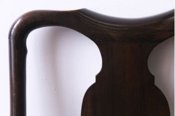 アンティーク家具　イギリスアンティーク　ウォールナット材　上品で優雅なフォルムが魅力的なチェア(椅子、ダイニングチェア、ワークチェア)(2)